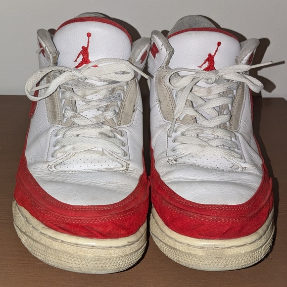 Nike Air Jordan 3 Retro "Tinker White/University Red" Men's 28.5 cm/US 10.5 - Picture 7 of 12